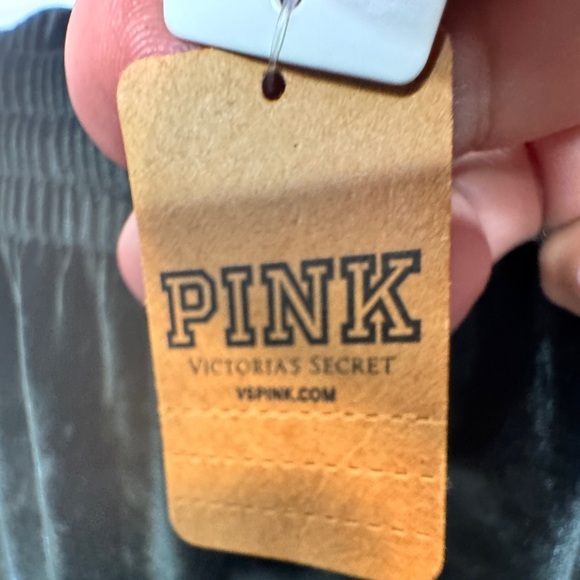 PINK by Victoria's Secret Velvet Wide-Leg Pants Black - Picture 7 of 11